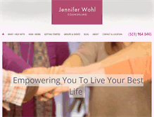 Tablet Screenshot of jenniferwohl.com